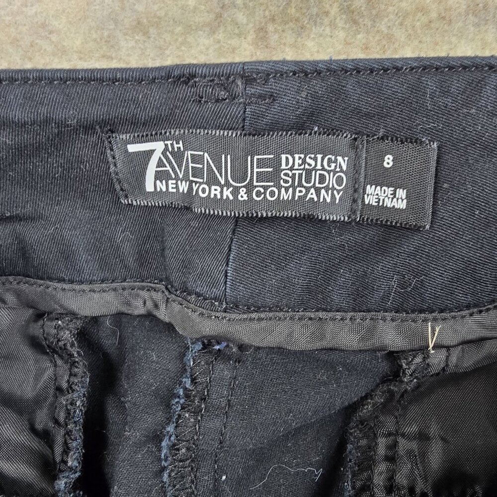 New York & Company Womens Ankle Pants Size 8 Black - Picture 4 of 6